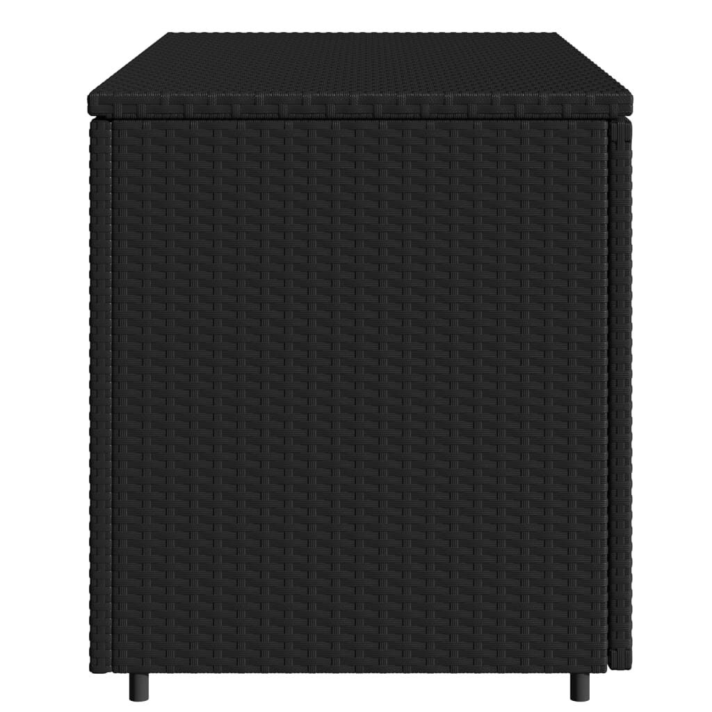 vidaXL Ντουλάπι Αποθήκευσης Κήπου Μαύρο 110x55,5x60,5 εκ. Συνθ. Ρατάν
