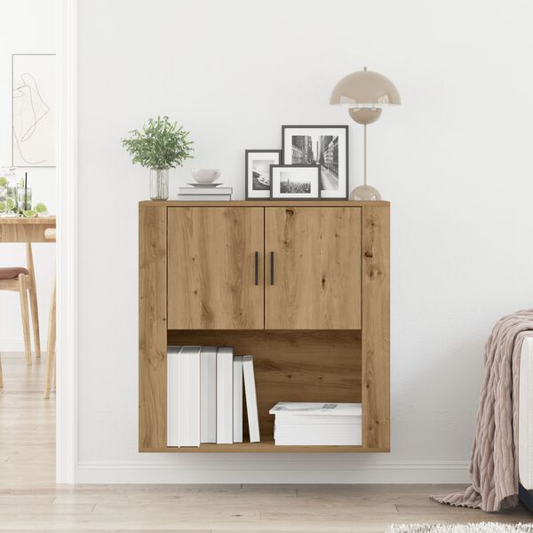 vidaXL Ντουλάπα Τοίχου Καλλιτεχνικού Δρυός 80x33x80 εκ. Μοριοσανίδα