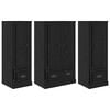 vidaXL Highboard 3 &tau;&mu;&chi;. &Mu;&alpha;ύ&rho;&eta; &Omicron;&xi;&upsilon;ά 132 x 35,5 x 103,5 &epsilon;&kappa;.