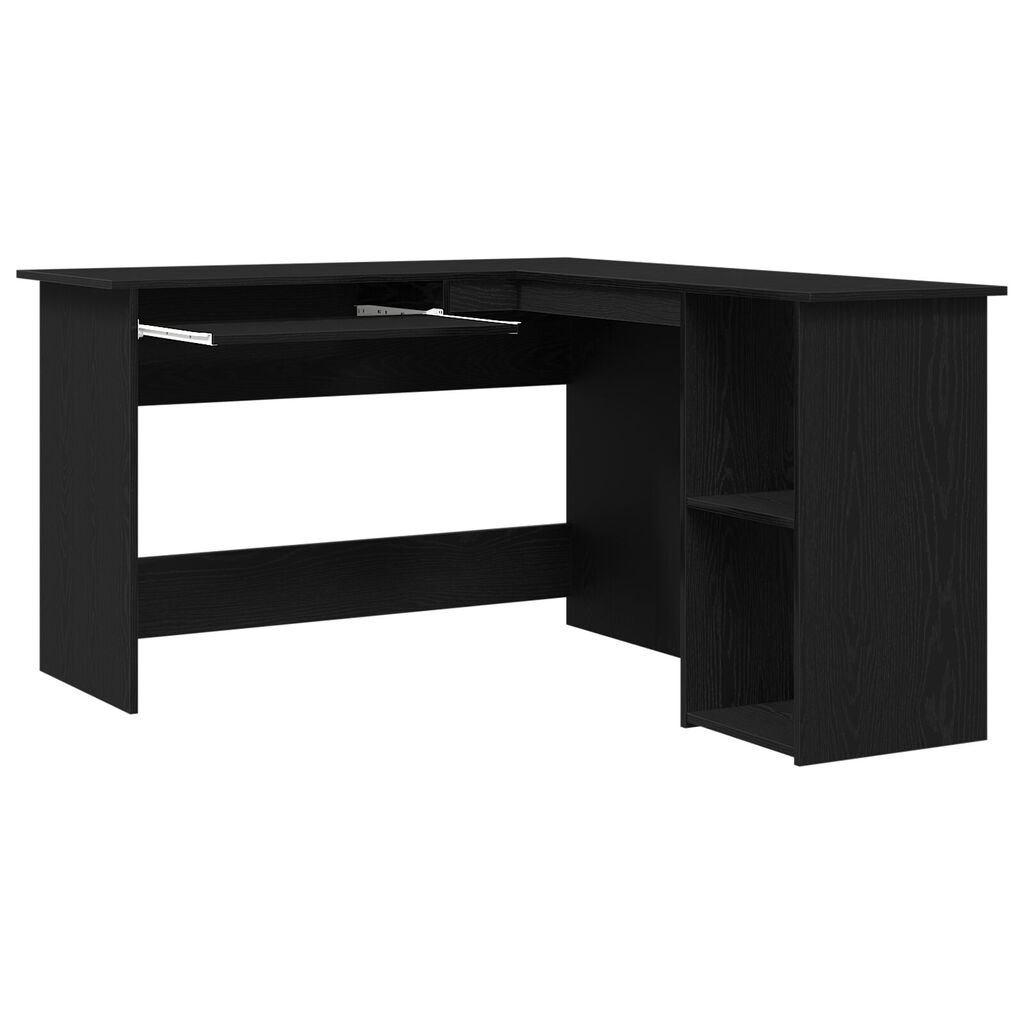 Γραφείο vidaXL Μαύρο Δρυς 120x140x75 εκ. Από Επεξεργασμένο Ξύλο