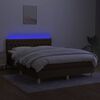 vidaXL &Kappa;&rho;&epsilon;&beta;ά&tau;&iota; Boxspring &mu;&epsilon; &Sigma;&tau;&rho;ώ&mu;&alpha; & LED &Sigma;&kappa;.&Kappa;&alpha;&phi;έ 140x200 &epsilon;&kappa; &Upsilon;&phi;&alpha;&sigma;&mu;ά&tau;&iota;&nu;&omicron;