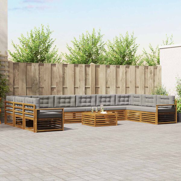 vidaXL &Sigma;&epsilon;&tau; &Kappa;&alpha;&nu;&alpha;&pi;έ 11 pcs &Phi;&upsilon;&sigma;&iota;&kappa;ό &kappa;&alpha;&iota; &Alpha;&nu;&omicron;&iota;&chi;&tau;ό &Gamma;&kappa;&rho;&iota; &Sigma;&tau;&epsilon;&rho;&epsilon;ό &Xi;ύ&lambda;&omicron; &Alpha;&kappa;&alpha;&kappa;ί&alpha;&sigmaf;