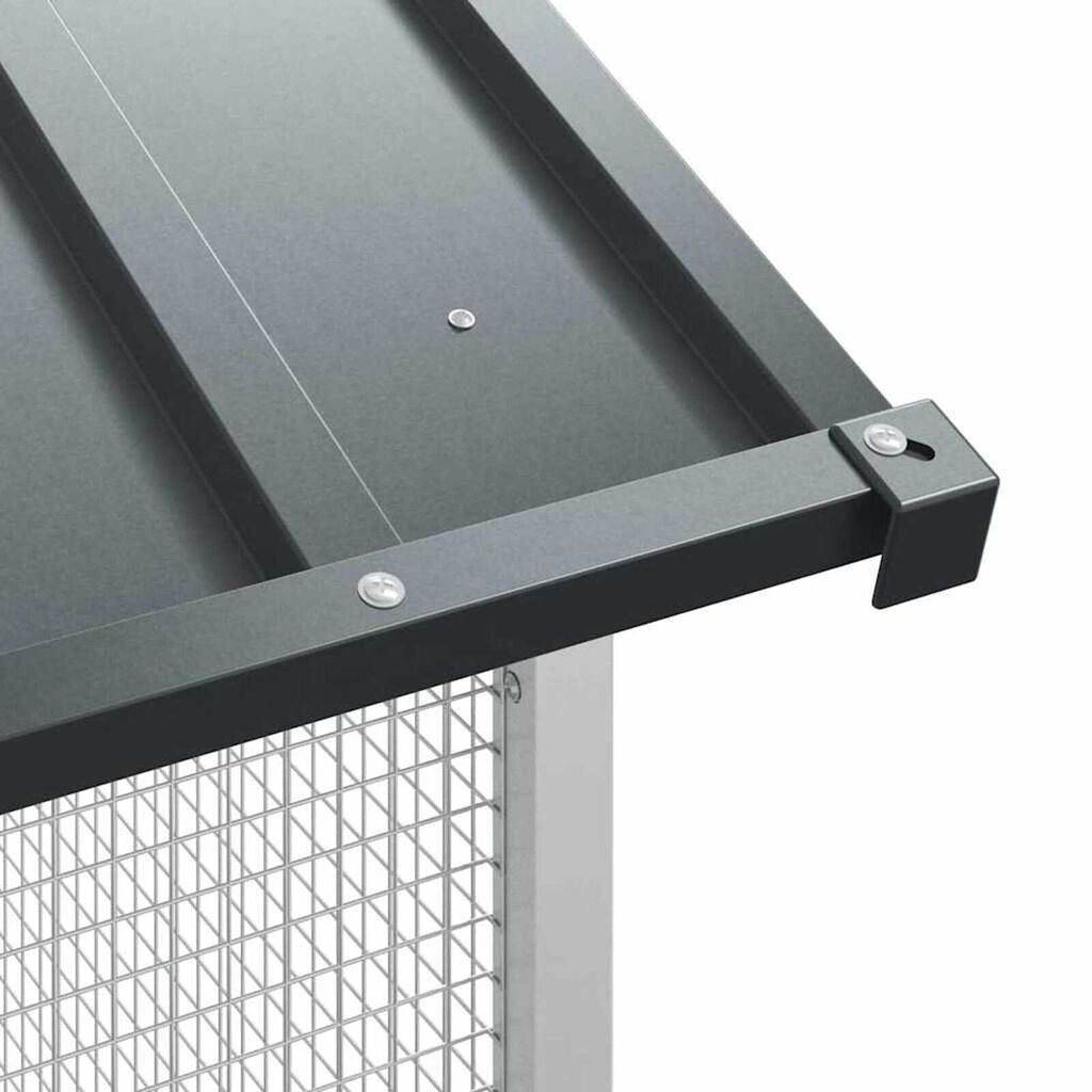 vidaXL Κλουβί Πουλιών με αποθήκευση Ανθρακί 215 x 110 x 247 εκ.