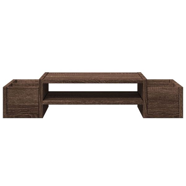 vidaXL Βάση Οθόνης με Αποθ. Καφέ Δρυς 70x27x15 εκ. Επεξεργ. Ξύλο