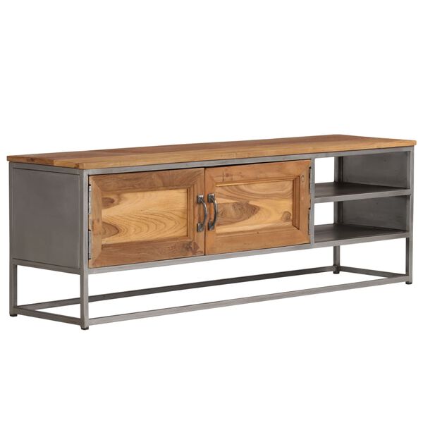 vidaXL Έπιπλο Τηλεόρασης 120x30x40 εκ. Ανακυκλωμένο Ξύλο Teak & Ατσάλι