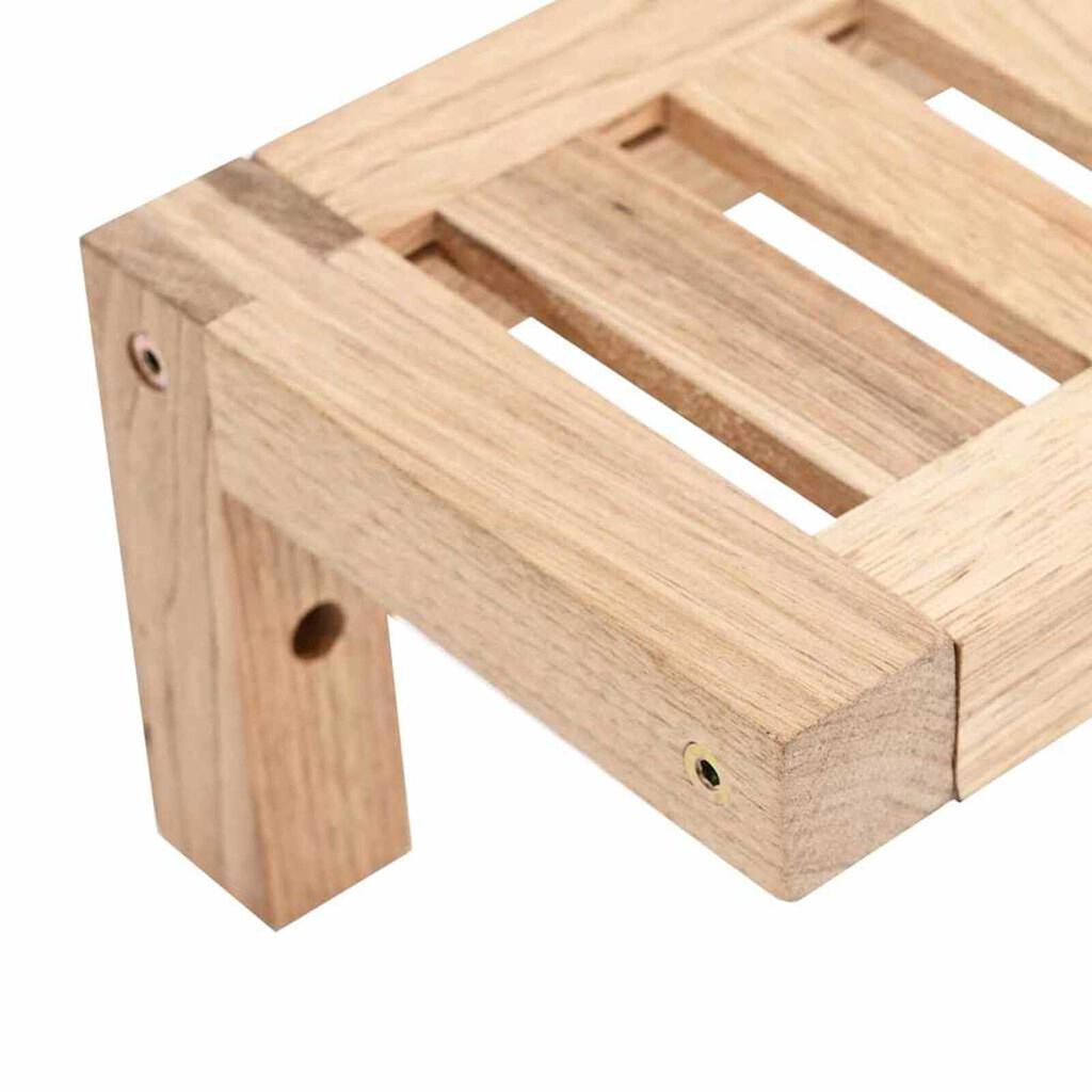 vidaXL Ράφι Τοίχου Κρεμαστό Μπεζ 62 x 10 x 12.5 εκ Μασίφ ξύλο καρυδιάς