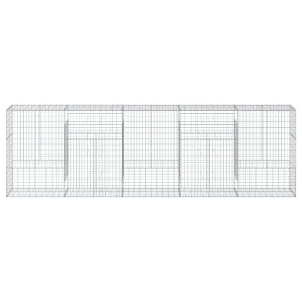 vidaXL Συρματοκιβώτιο με Κάλυμμα 500x50x150εκ. από Γαλβανισμένο Χάλυβα