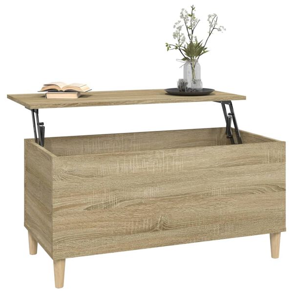 vidaXL Τραπεζάκι Σαλονιού Sonoma Δρυς 90x44,5x45εκ. Επεξεργασμένο Ξύλο