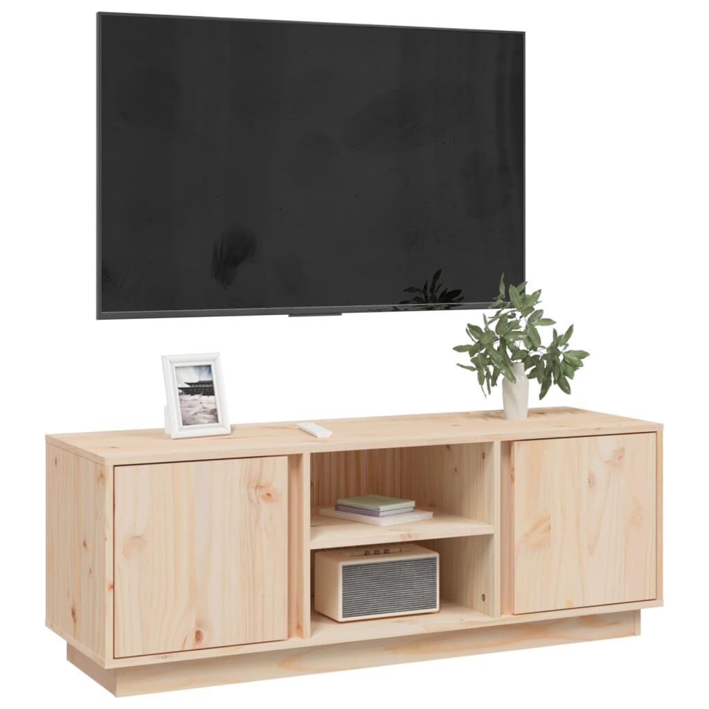 vidaXL Έπιπλο Τηλεόρασης 110 x 35 x 40,5 εκ. από Μασίφ Ξύλο Πεύκου