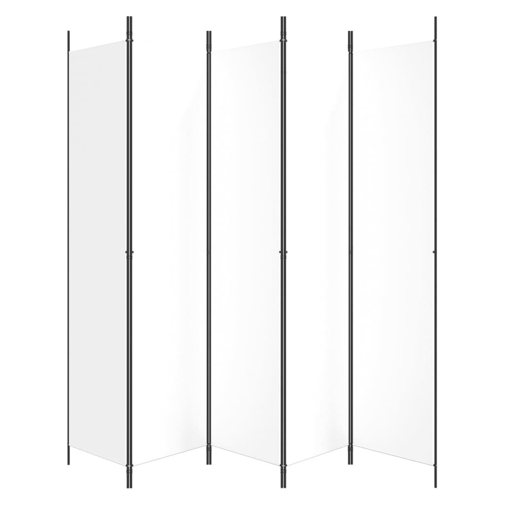vidaXL Διαχωριστικό Δωματίου με 5 Πάνελ Λευκό 250x220 εκ. από Ύφασμα