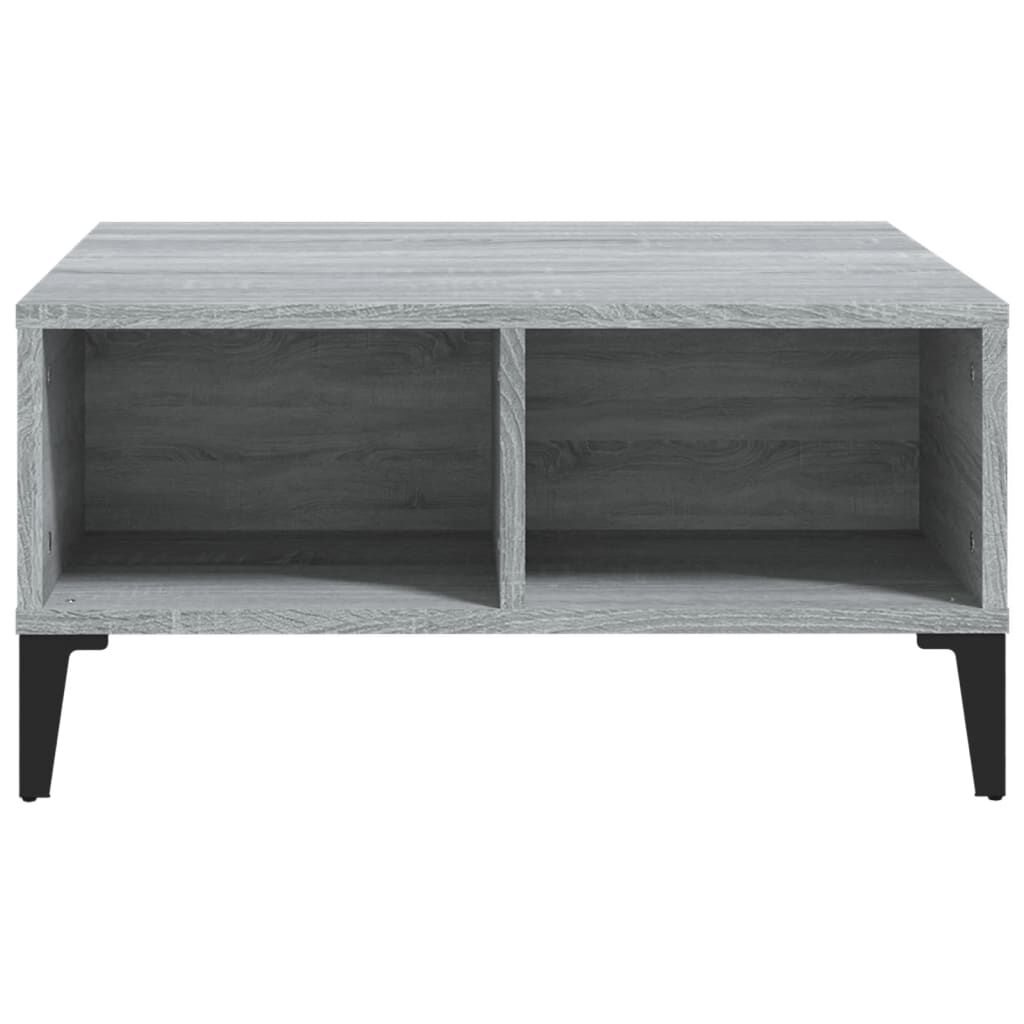 vidaXL Τραπεζάκι Σαλονιού Γκρι Sonoma 60 x 60 x 30 εκ. από Επεξ. Ξύλο