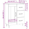 vidaXL Ντουλάπι Γκρι Σκυροδέματος 69,5x34x90 εκ. Επεξεργασμένο Ξύλο