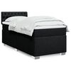 vidaXL Κρεβάτι Boxspring με Στρώμα Μαύρο 100 x 200 εκ. Υφασμάτινο
