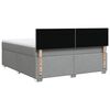 vidaXL Κρεβάτι Boxspring με Στρώμα Ανοιχτό Γκρι 180x200 εκ. Υφασμάτινο