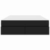 vidaXL Κρεβάτι με αποθηκευτικό χώρο και στρώμα Μαύρο 140 x 200 cm