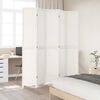vidaXL Διαχωριστικό Χώρου με 5 Πάνελ Λευκό από Μασίφ Ξύλο Παυλώνιας