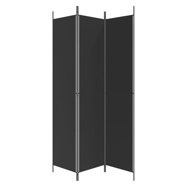 vidaXL Διαχωριστικό Δωματίου με 3 Πάνελ Μαύρο 150x220 εκ. από Ύφασμα