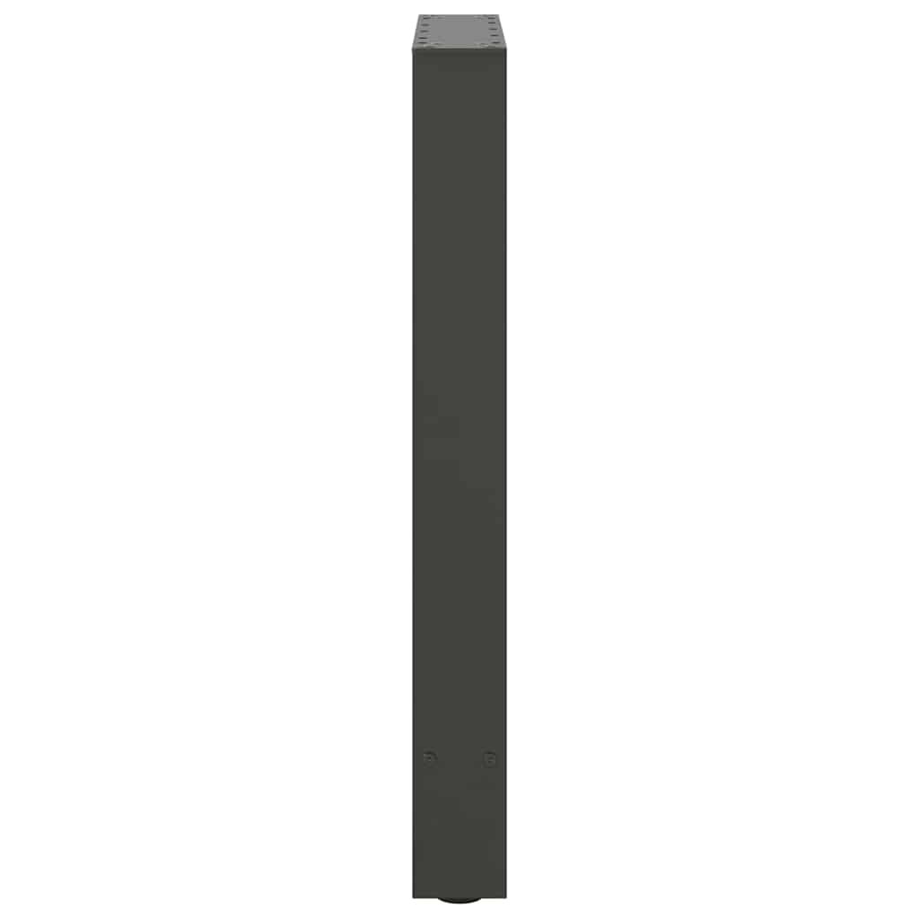 vidaXL Πόδια Τραπεζαρίας Ανθρακί 2 τεμ. 50x(72-73) εκ. Ατσάλι