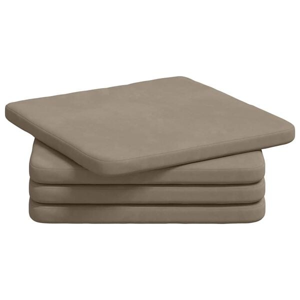 vidaXL Μαξιλάρια καθισμάτων 4 pcs Taupe 40 x 40 x 3 cm