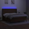 vidaXL &Kappa;&rho;&epsilon;&beta;ά&tau;&iota; Boxspring &mu;&epsilon; &Sigma;&tau;&rho;ώ&mu;&alpha; & LED &Sigma;&kappa;.&Kappa;&alpha;&phi;έ 180x200&epsilon;&kappa;. &Upsilon;&phi;&alpha;&sigma;&mu;ά&tau;&iota;&nu;&omicron;