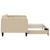 vidaXL Καναπές Κρεβάτι Συρόμενος Κρεμ 90 x 200 εκ. Ύφασμα