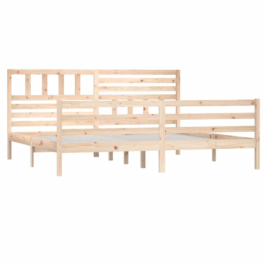 vidaXL Πλαίσιο Κρεβατιού 180 x 200 εκ. Μασίφ Ξύλο Super King Size
