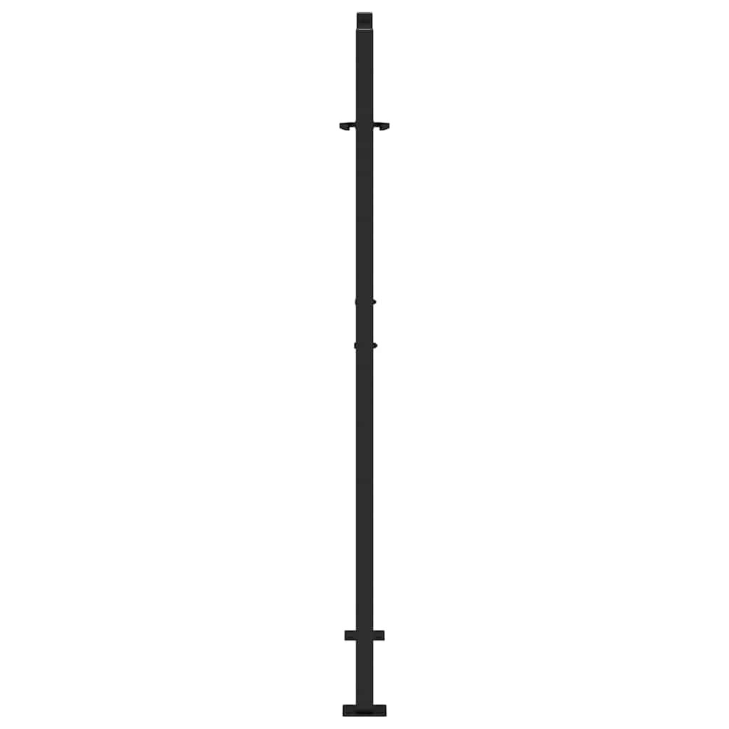 vidaXL Πύλη κήπου Μαύρη 105x155 cm Σχεδιασμός ατσαλένιου φύλλου