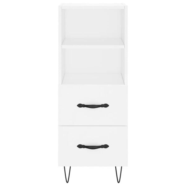 vidaXL Ντουλάπι Λευκό 34,5 x 34 x 180 εκ. από Επεξεργασμένο Ξύλο