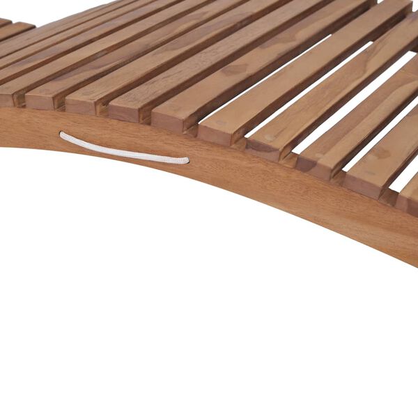 vidaXL Ξαπλώστρα Πτυσσόμενη από Μασίφ Ξύλο Teak