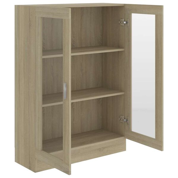 vidaXL Βιτρίνα Χρώμα Sonoma Δρυς 82,5 x 30,5 x 115 εκ. Επεξ. Ξύλο