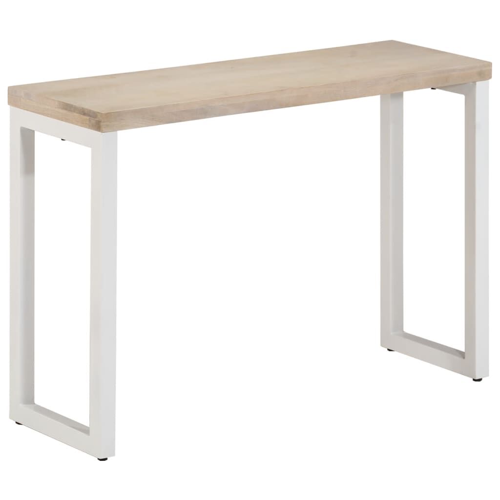vidaXL Τραπέζι Κονσόλα Καφέ 110x35x76 εκ. από Μασίφ Ξύλο Μάνγκο/Σίδερο