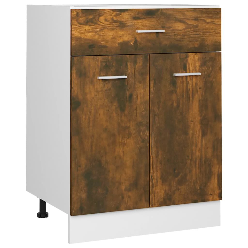 vidaXL Έπιπλο Με Συρτάρι Lyon Καπνιστή Δρυς 60x46x81,5εκ.