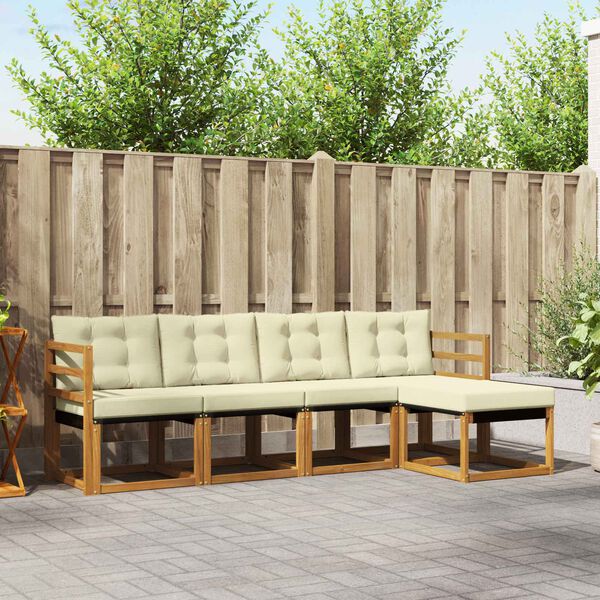 vidaXL &Sigma;&epsilon;&iota;&rho;ά &Kappa;&alpha;&nu;&alpha;&pi;έ &Epsilon;&xi;&omega;&tau;&epsilon;&rho;&iota;&kappa;&omicron;ύ &mu;&epsilon; &mu;&alpha;&xi;&iota;&lambda;ά&rho;&iota; 5 pcs &Phi;&upsilon;&sigma;&iota;&kappa;ό &kappa;&alpha;&iota; &Kappa;&rho;έ&mu;&alpha;