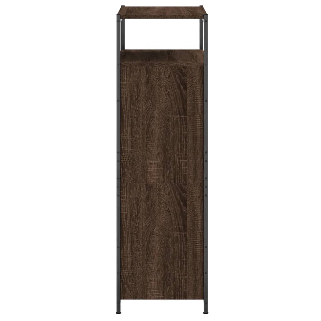 vidaXL Παπουτσοθήκη Καφέ Δρυς 60x34x112 εκ. από Επεξεργασμένο Ξύλο