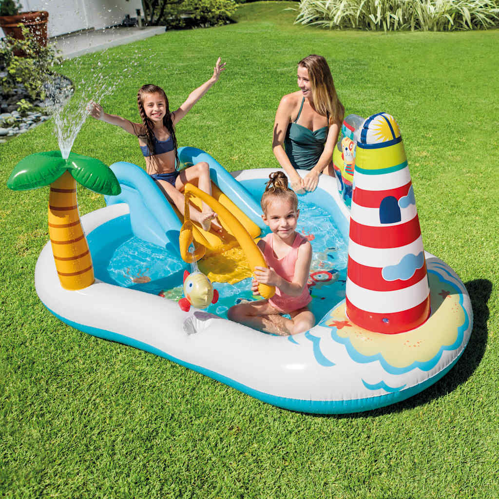 Intex Πισίνα Φουσκωτή Fishing Fun Play Center 218 x 188 x 99 εκ.