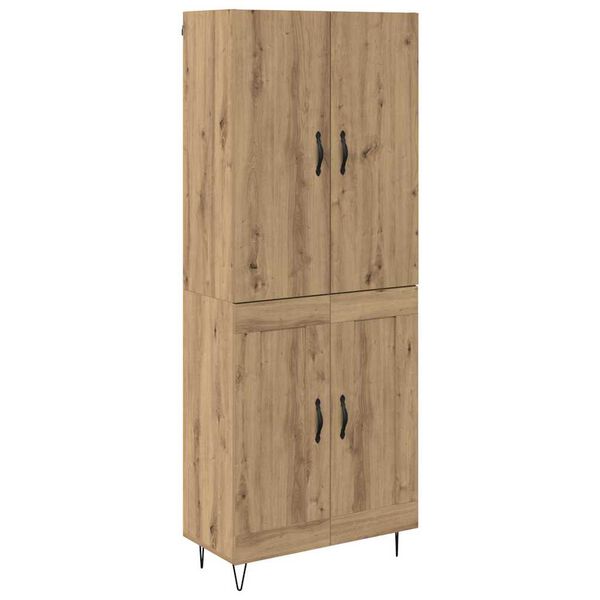 vidaXL Highboard 2 pcs Artisan Oak &Mu;&eta;&chi;&alpha;&nu;&iota;&kappa;ή &xi;&upsilon;&lambda;&epsilon;ί&alpha; &kappa;&alpha;&iota; &gamma;&upsilon;&alpha;&lambda;ί