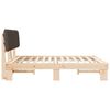 vidaXL Σκελετός Κρεβατιού με Επενδεδυμένο Κεφαλάρι Taupe 180 x 200 cm