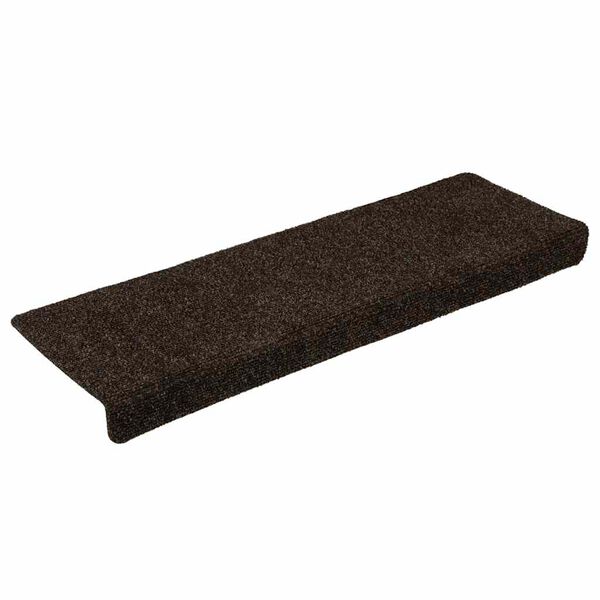 vidaXL Αυτοκόλλητα Πατάκια Σκαλιών 30 τεμ. 65x21x4 εκ. Σκούρο Καφέ Ορθογώνιο Άκρο