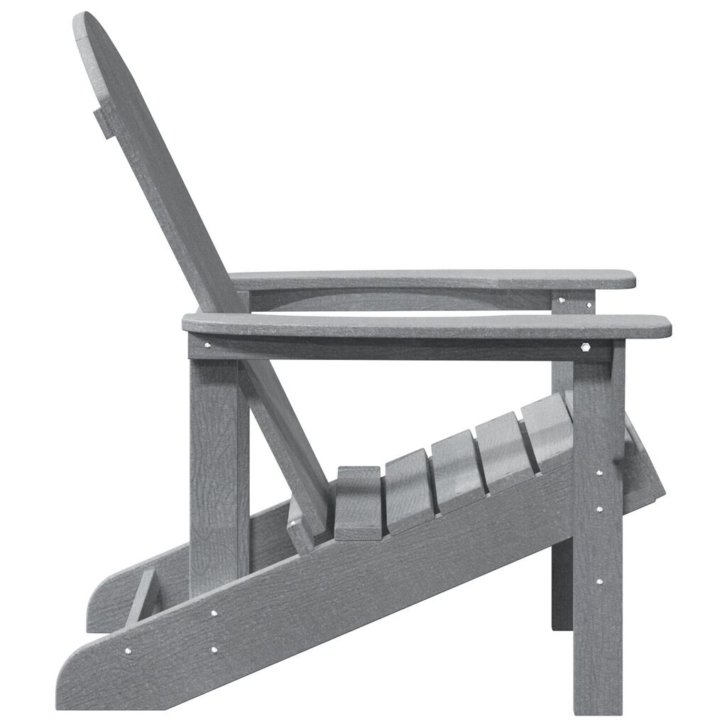 vidaXL Καρέκλα Adirondack Ανοιχτό γκρι 74x82x91 cm HDPE