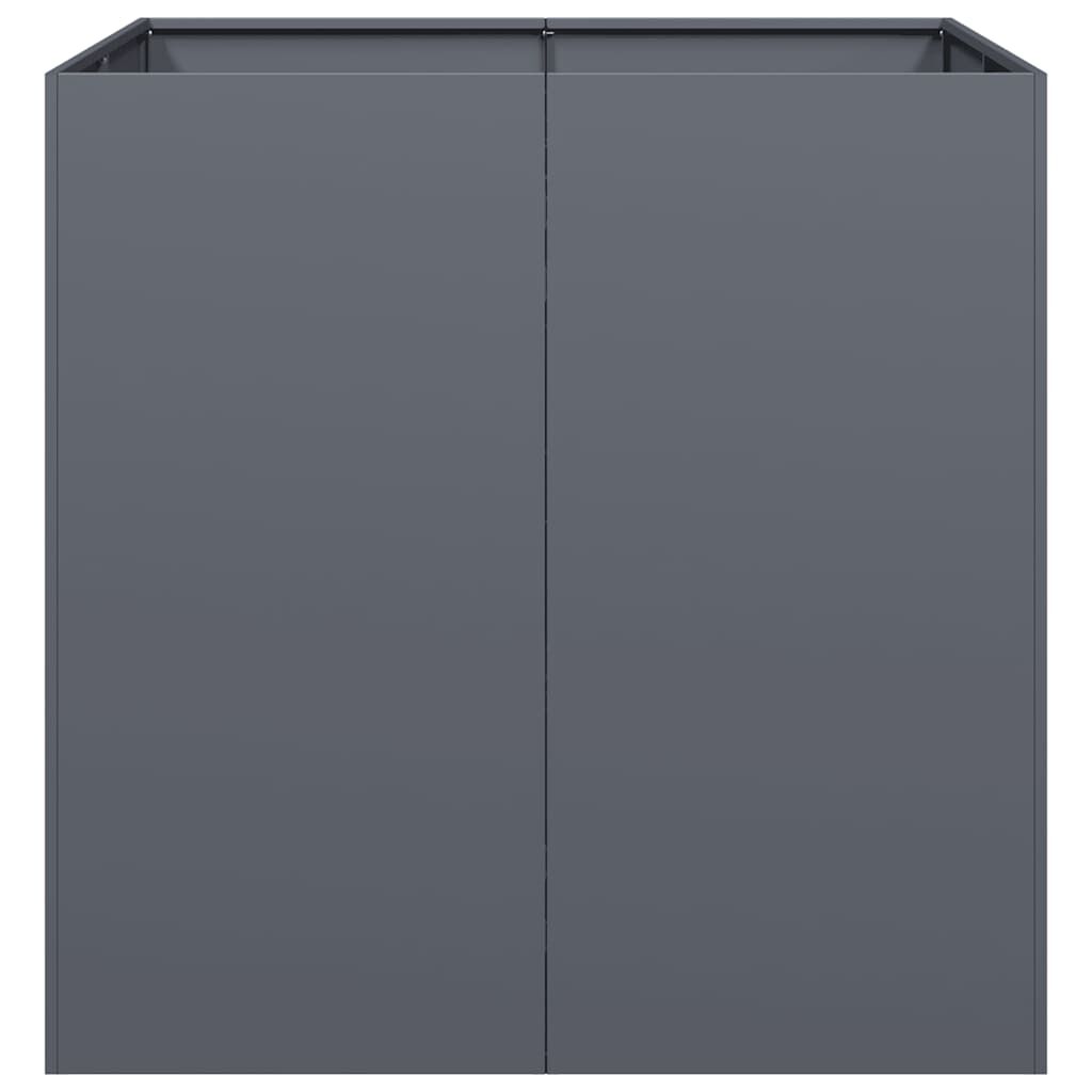 vidaXL Ζαρντινιέρα Ανθρακί 80x80x80 εκ. από Χάλυβα