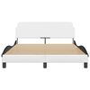 vidaXL Πλαίσιο Κρεβατιού Dover Λευκό/Μαύρο 120x200εκ Συνθ. Δέρμα