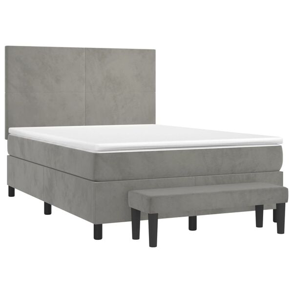 vidaXL &Kappa;&rho;&epsilon;&beta;ά&tau;&iota; Boxspring &mu;&epsilon; &Sigma;&tau;&rho;ώ&mu;&alpha; &Alpha;&nu;&omicron;&iota;&chi;&tau;ό &Gamma;&kappa;&rho;&iota; 140x200 &epsilon;&kappa;. &Beta;&epsilon;&lambda;&omicron;ύ&delta;&iota;&nu;&omicron;