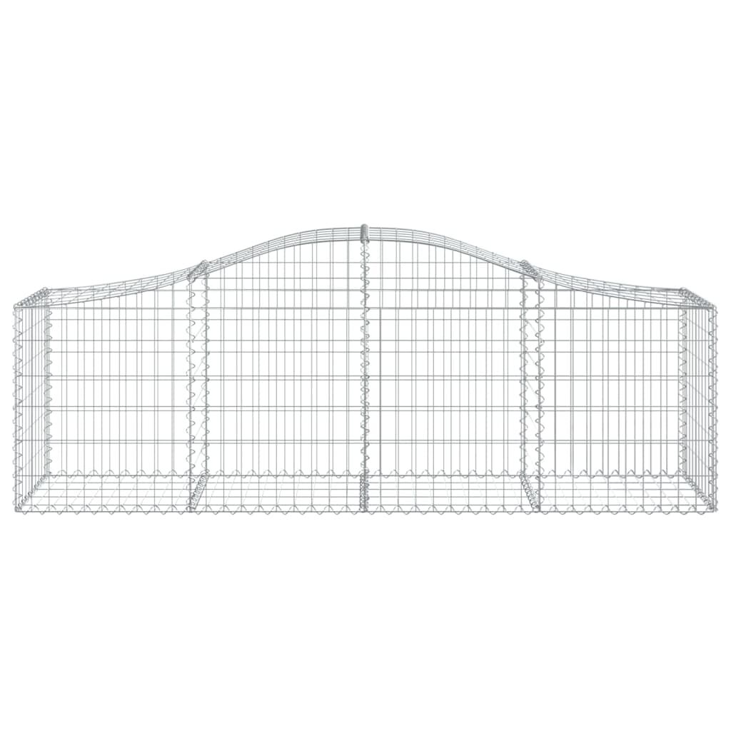 vidaXL Συρματοκιβώτια Τοξωτά 7 τεμ. 200x50x60/80 εκ. Γαλβαν. Ατσάλι