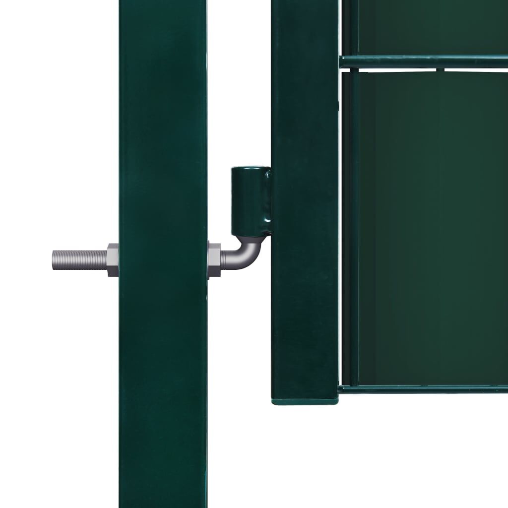 vidaXL Πόρτα Περίφραξης Πράσινη 100 x 81 εκ. από PVC / Ατσάλι