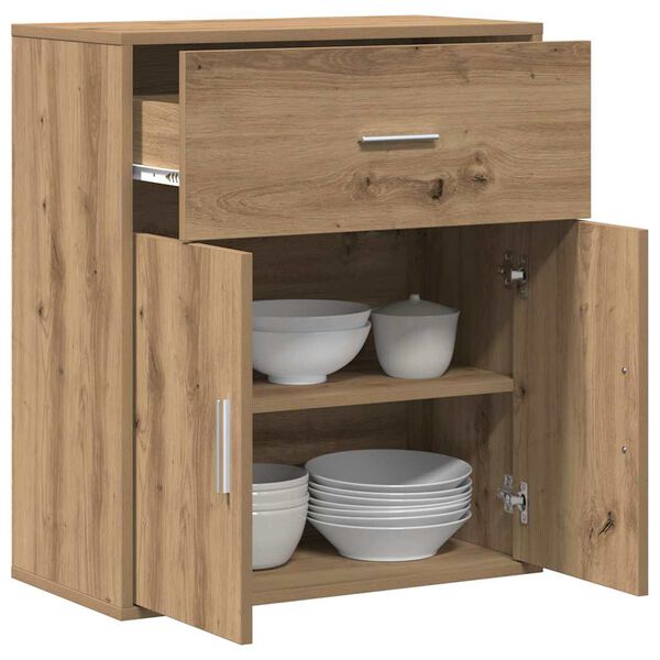 vidaXL Πλαϊνό γραφείο artisan δρυς 60 x 31 x 70 εκ Επεξεργασμένο ξύλο