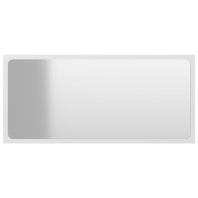 vidaXL Καθρέφτης Μπάνιου Λευκός 80 x 1,5 x 37 εκ. από Μοριοσανίδα