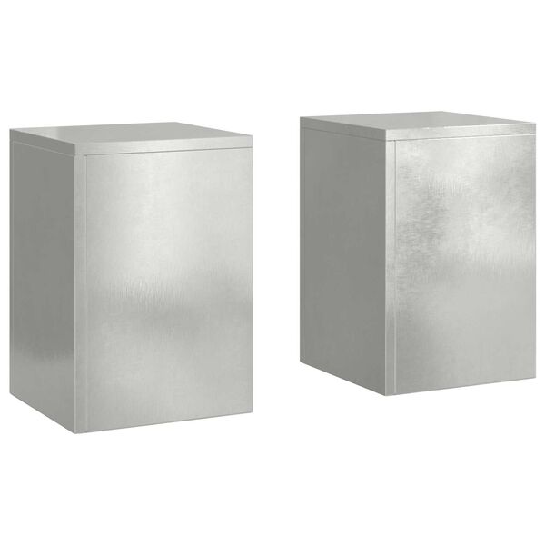 VidaXL Στήριγμα Φυτών Εξωτερικού Χώρου 2 τμχ 24x24x35 εκ Ανοξείδωτο ατσάλι