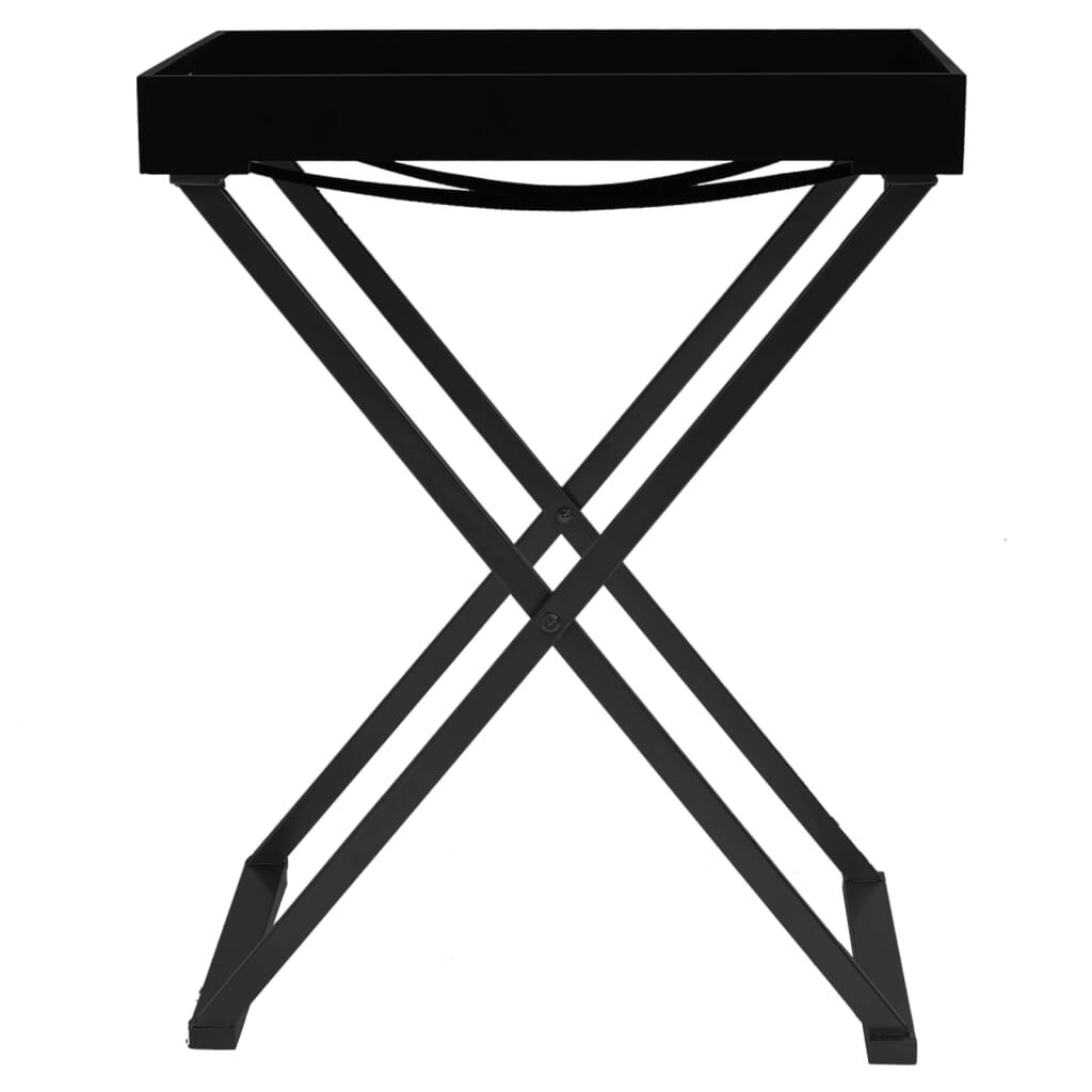vidaXL Τραπέζι Πτυσσόμενο Μαύρο 48 x 34 x 61 εκ. από MDF