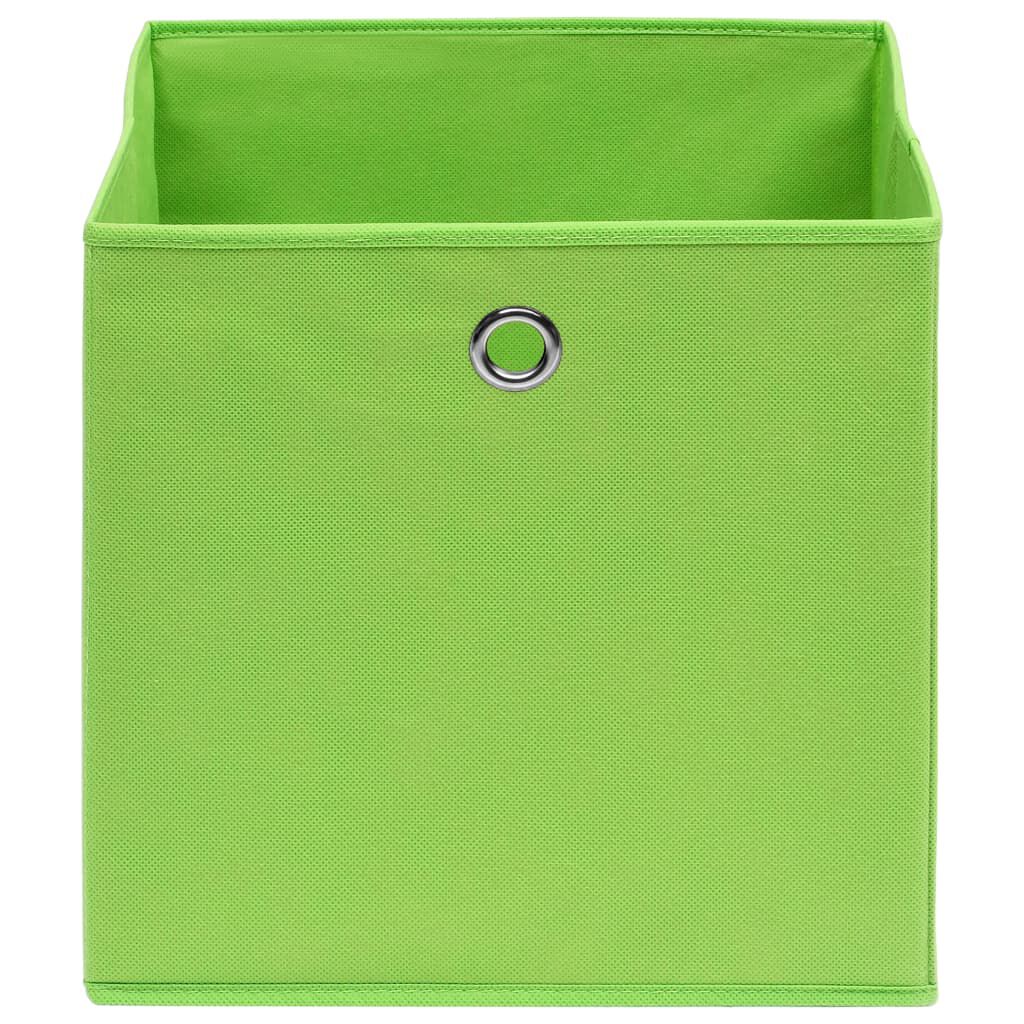 vidaXL Κουτιά Αποθήκευσης 10 τεμ. Πράσινα 32 x 32 x 32 εκ. Υφασμάτινα