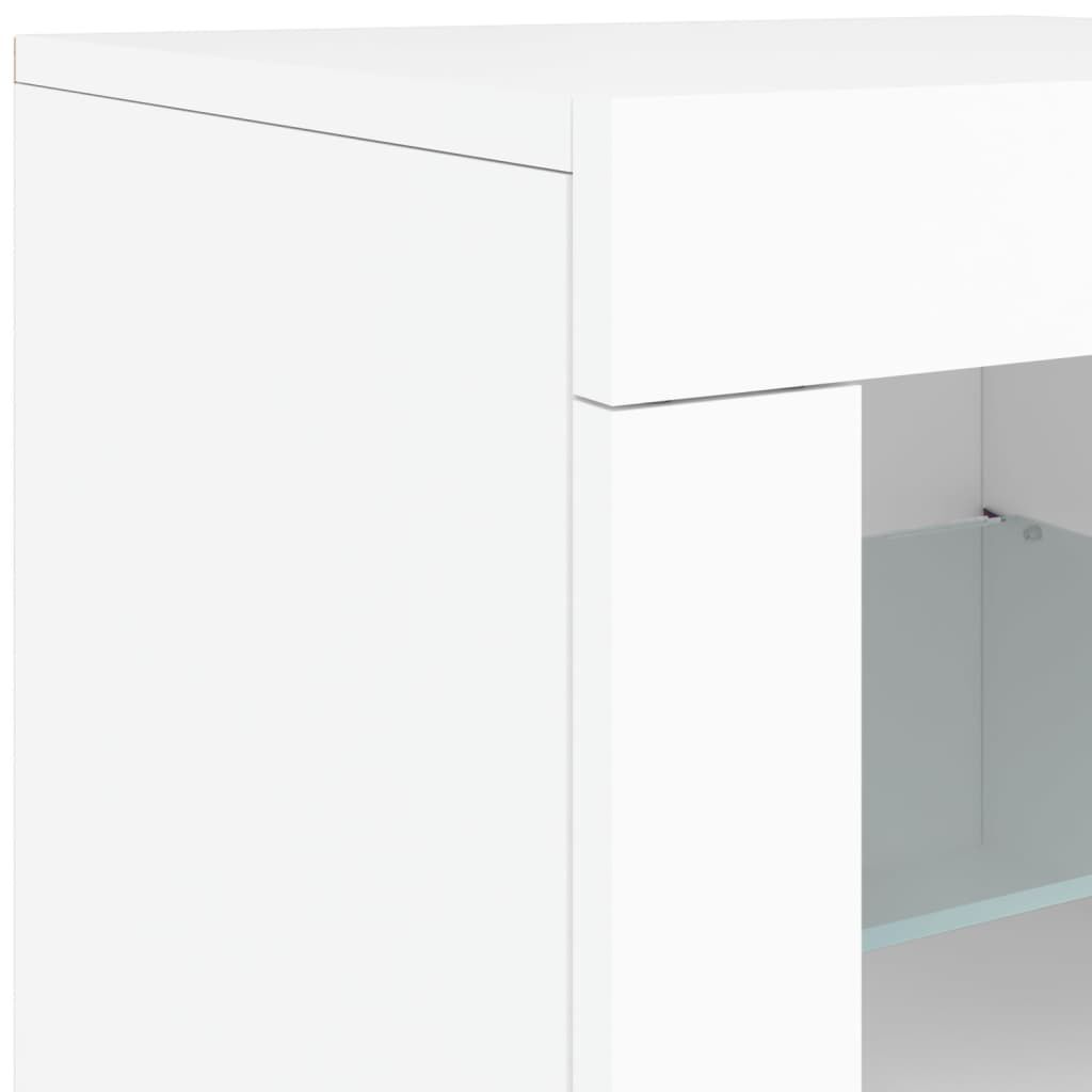 vidaXL Μπουφές με Φώτα LED Λευκός 283 x 37 x 67 εκ.